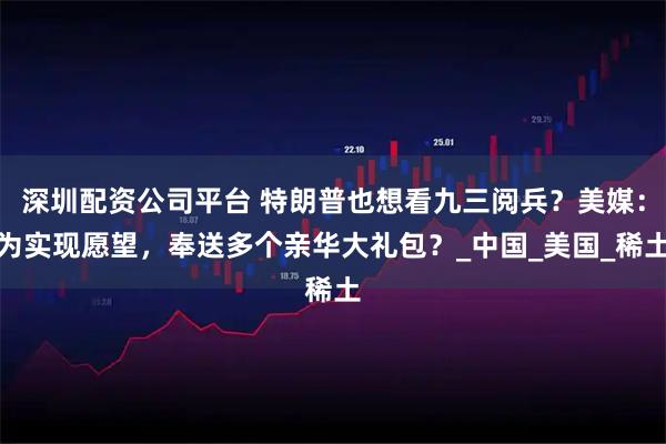 深圳配资公司平台 特朗普也想看九三阅兵？美媒：为实现愿望，奉送多个亲华大礼包？_中国_美国_稀土